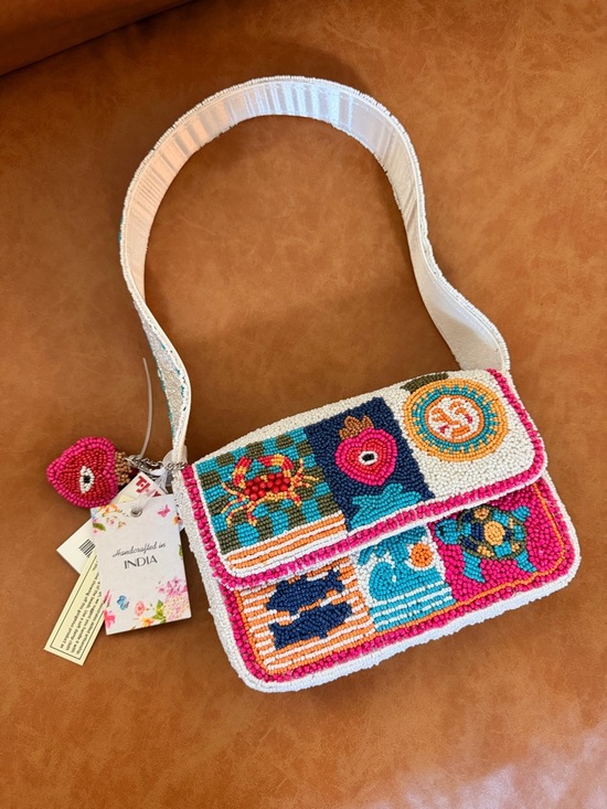 T.J.Maxx Handbags - Viral TJ Maxx Beaded Crab Evil Eye Bag Made in India Colorful TikTok Trend Purse
